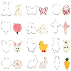 Tom Küche & Esszimmer-Oster-Ausstechformen-Set – Edelstahlformen für Kinder, Backpartys, 12-teilig