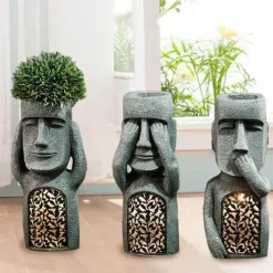 Comfort u0026 Style Outdoor & Garten-Osterinsel-Statue-Pflanzgefäß – Garten-Blumentopf-Dekor