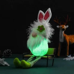 The Decor Haven Babyspielzeug-Oster-Plüsch-Leuchtpuppe – süße, weiche Puppe, die im Dunkeln leuchtet