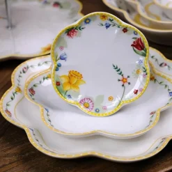 Elegance at the Table Küche & Esszimmer-Oster-Tulpen-Geschirrset – Frühlingsinspiriertes Serviergeschirr aus Keramik