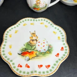 Elegance at the Table Küche & Esszimmer-Oster-Tulpen-Geschirrset – Frühlingsinspiriertes Serviergeschirr aus Keramik