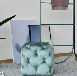 Cozy Living Möbel-Ottomane aus Samt – Stilvoller moderner Fußhocker für das Wohnzimmer