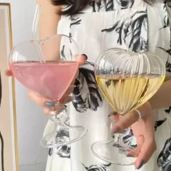 Plates u0026 More Küche & Esszimmer-Paar Glasbecher-Set – Herz, Liebesvogel, Cocktail-Tee-Kaffeetassen