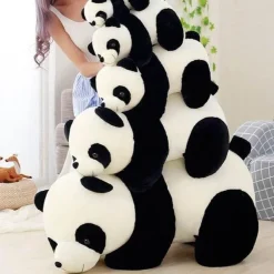 The Gilded Nest Bettzeug-Panda-Familienkissen – Niedliche Tierkissen für die Kinderdekoration