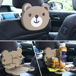Wild u0026 Free Gear Autozubehör|Automobilindustrie-Panda-Tablett für den Rücksitz des Autos – Multifunktionaler Organizer für Kinder