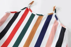 Damen The Decor Haven Babykleidung|Babykleidung-Passende trägerlose Outfits mit Regenbogenstreifen für Mutter und Tochter