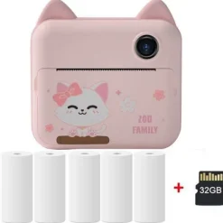 The Decor Haven Babyspielzeug-Pastel Sofortbildkameradrucker – Tragbarer digitaler Fotodrucker