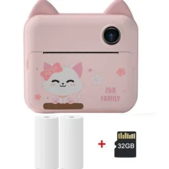 The Decor Haven Babyspielzeug-Pastel Sofortbildkameradrucker – Tragbarer digitaler Fotodrucker