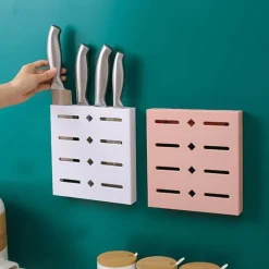 The Decor Haven Küche & Esszimmer-Pastellblauer Messer-Organizer zur Wandmontage – 2er-Pack
