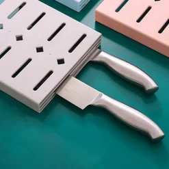 The Decor Haven Küche & Esszimmer-Pastellblauer Messer-Organizer zur Wandmontage – 2er-Pack