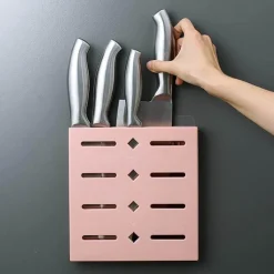 The Decor Haven Küche & Esszimmer-Pastellblauer Messer-Organizer zur Wandmontage – 2er-Pack