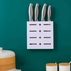 The Decor Haven Küche & Esszimmer-Pastellblauer Messer-Organizer zur Wandmontage – 2er-Pack