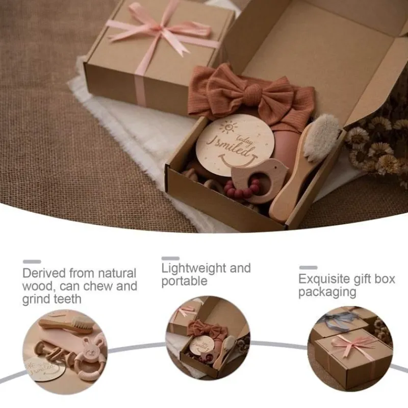 Kinder The Decor Haven Kinderwagen & Zubehör|Babyspielzeug-Pastellfarbenes Babyparty-Geschenkset – Entzückende Essentials für Neugeborene