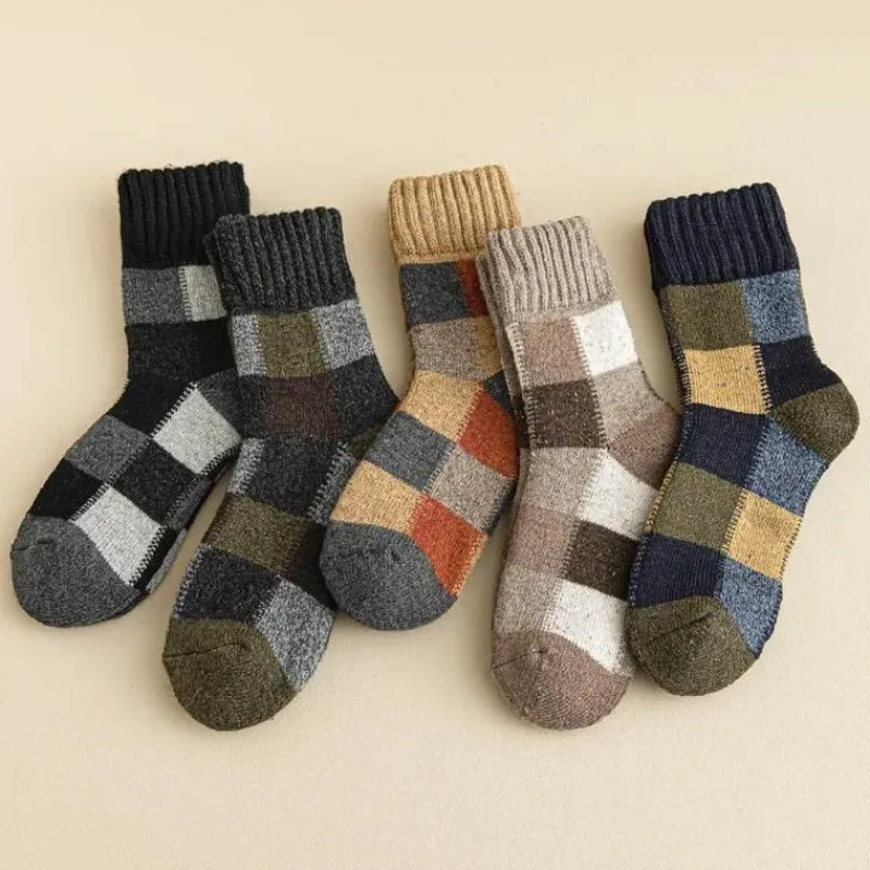 Herren Heritage Threads Herrenbekleidung-Patchwork-Crew-Socken für Herren – stilvolles, farbenfrohes Design