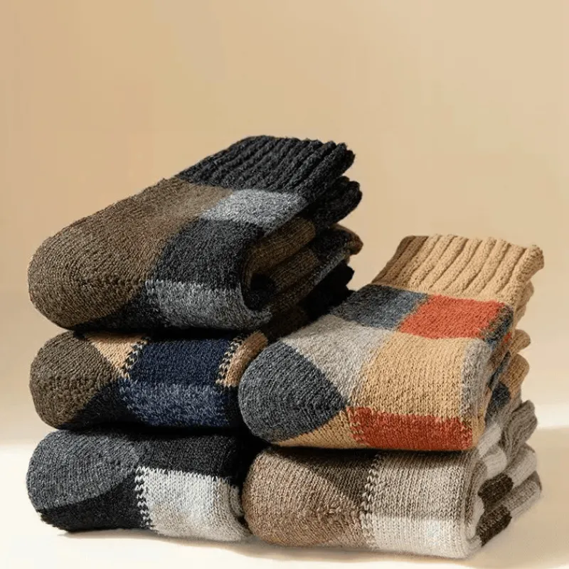 Herren Heritage Threads Herrenbekleidung-Patchwork-Crew-Socken für Herren – stilvolles, farbenfrohes Design