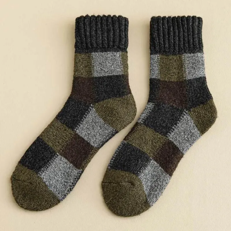 Herren Heritage Threads Herrenbekleidung-Patchwork-Crew-Socken für Herren – stilvolles, farbenfrohes Design