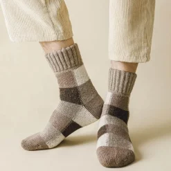 Herren Heritage Threads Herrenbekleidung-Patchwork-Crew-Socken für Herren – stilvolles, farbenfrohes Design