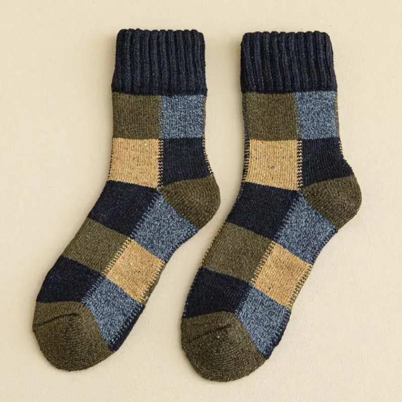 Herren Heritage Threads Herrenbekleidung-Patchwork-Crew-Socken für Herren – stilvolles, farbenfrohes Design