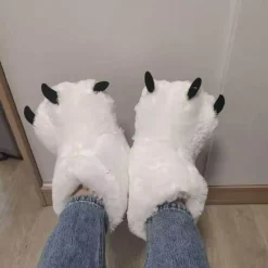 Damen Comfort u0026 Style Damenschuhe-Pelzige Bärenklauen-Hausschuhe – Bequeme Winterhausschuhe