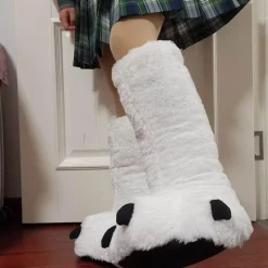 Damen Comfort u0026 Style Damenschuhe-Pelzige Bärenklauen-Hausschuhe – Bequeme Winterhausschuhe