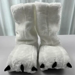 Damen Comfort u0026 Style Damenschuhe-Pelzige Bärenklauen-Hausschuhe – Bequeme Winterhausschuhe