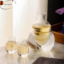 Plates u0026 More Küche & Esszimmer-Pfauenblaues Sake-Krug-Set – Elegante Kristallweingläser, Sake-Topf