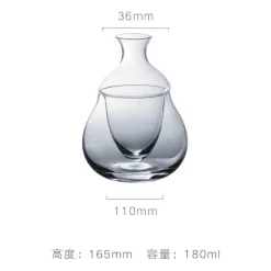 Plates u0026 More Küche & Esszimmer-Pfauenblaues Sake-Krug-Set – Elegante Kristallweingläser, Sake-Topf