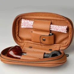 Feast u0026 Flair Küche & Esszimmer-Pfeifentasche aus Rindsleder - Premium Halter für 3 Pfeifen Tabakzubehör