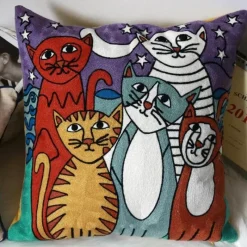 The Cushion Corner Bettzeug|Wohndeko-Picasso bestickte Kissenbezüge – Künstlerische Sofadekoration