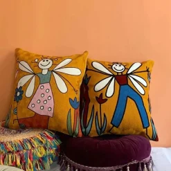 The Cushion Corner Bettzeug|Wohndeko-Picasso bestickte Kissenbezüge – Künstlerische Sofadekoration