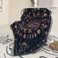 Warm Embrace Bettzeug-Picknickmatten-Sofabezug mit Geo-Quaste – Outdoor-Matte und Sofaschutz