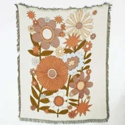 Warm Embrace Bettzeug-Picknickmatten-Sofabezug mit Geo-Quaste – Outdoor-Matte und Sofaschutz