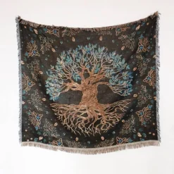 Warm Embrace Bettzeug-Picknickmatten-Sofabezug mit Geo-Quaste – Outdoor-Matte und Sofaschutz