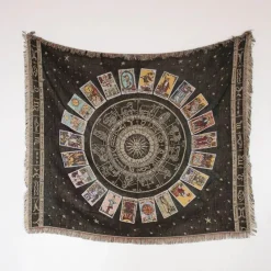 Warm Embrace Bettzeug-Picknickmatten-Sofabezug mit Geo-Quaste – Outdoor-Matte und Sofaschutz