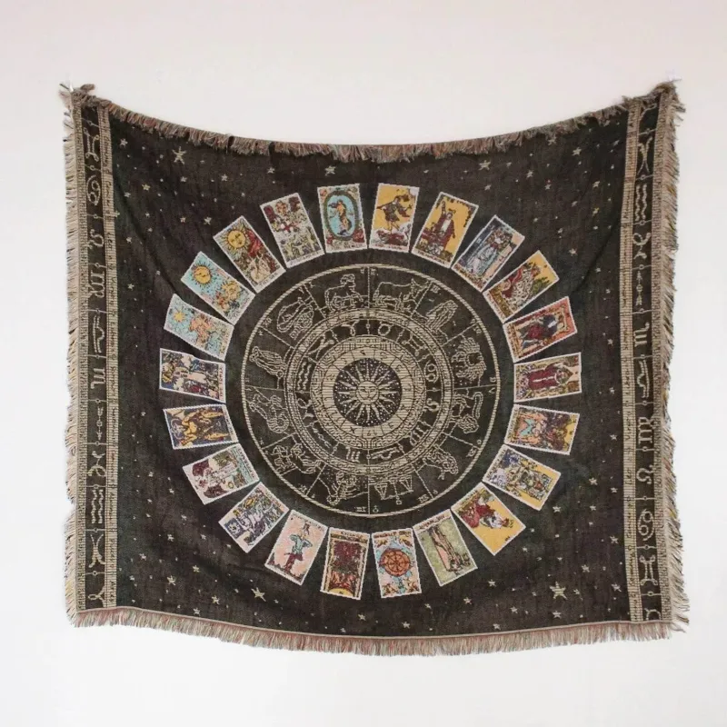 Warm Embrace Bettzeug-Picknickmatten-Sofabezug mit Geo-Quaste – Outdoor-Matte und Sofaschutz