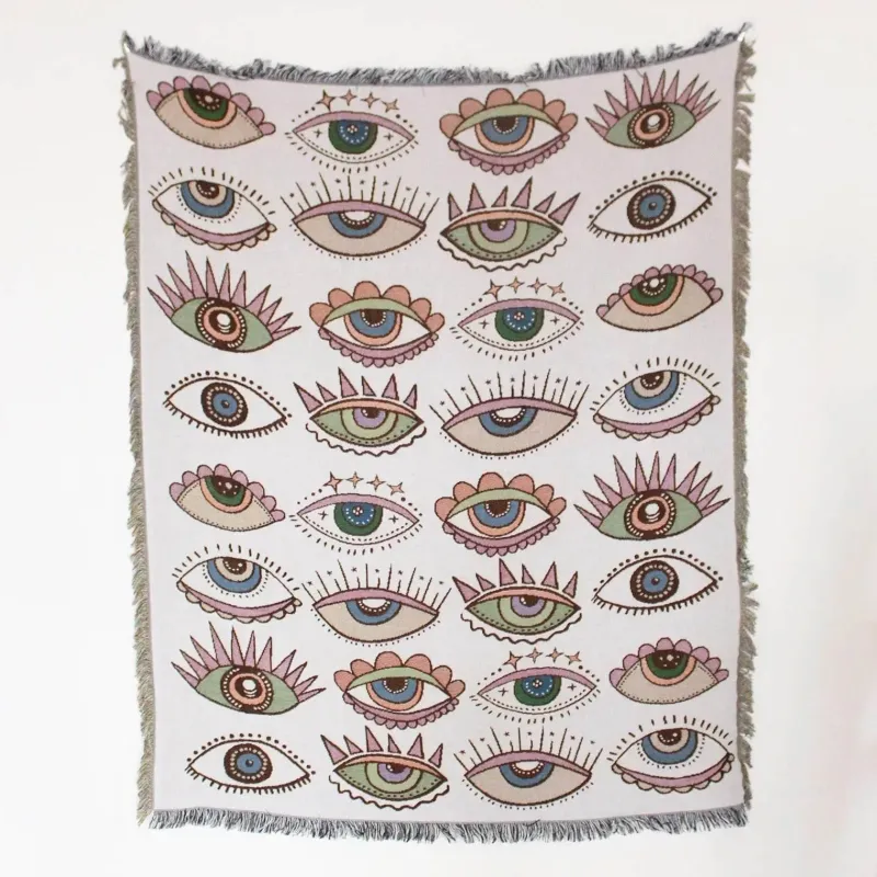 Warm Embrace Bettzeug-Picknickmatten-Sofabezug mit Geo-Quaste – Outdoor-Matte und Sofaschutz