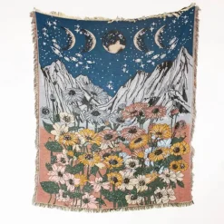 Warm Embrace Bettzeug-Picknickmatten-Sofabezug mit Geo-Quaste – Outdoor-Matte und Sofaschutz