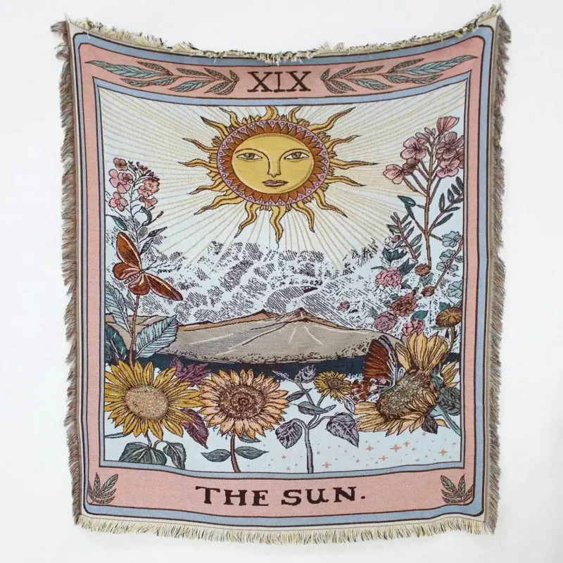 Warm Embrace Bettzeug-Picknickmatten-Sofabezug mit Geo-Quaste – Outdoor-Matte und Sofaschutz