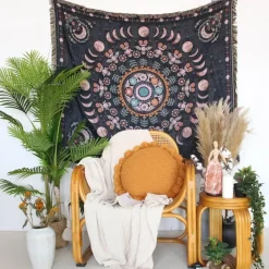 Warm Embrace Bettzeug-Picknickmatten-Sofabezug mit Geo-Quaste – Outdoor-Matte und Sofaschutz