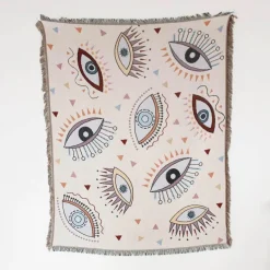 Warm Embrace Bettzeug-Picknickmatten-Sofabezug mit Geo-Quaste – Outdoor-Matte und Sofaschutz