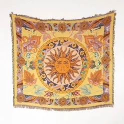 Warm Embrace Bettzeug-Picknickmatten-Sofabezug mit Geo-Quaste – Outdoor-Matte und Sofaschutz