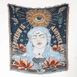 Warm Embrace Bettzeug-Picknickmatten-Sofabezug mit Geo-Quaste – Outdoor-Matte und Sofaschutz