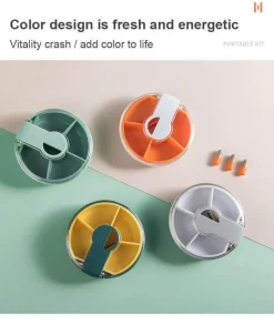 The Relaxation Nook Gesundheits-Gadgets|Gesundheits- Und Entspannungstools-Pillendose – Tragbares Reiseetui für Medikamente