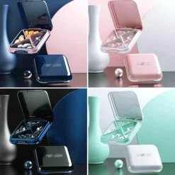 The Relaxation Nook Gesundheits-Gadgets|Gesundheits- Und Entspannungstools-Pillendose mit 4 Fächern – Reisekapselhülle für Medikamente