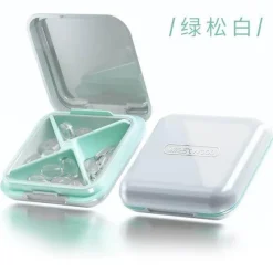 The Relaxation Nook Gesundheits-Gadgets|Gesundheits- Und Entspannungstools-Pillendose mit 4 Fächern – Reisekapselhülle für Medikamente