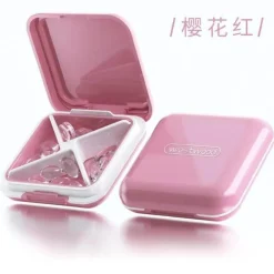 The Relaxation Nook Gesundheits-Gadgets|Gesundheits- Und Entspannungstools-Pillendose mit 4 Fächern – Reisekapselhülle für Medikamente