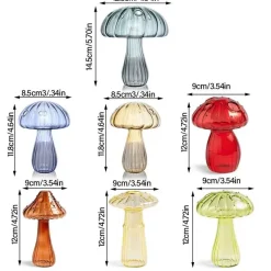 Tom Küche & Esszimmer-Pilzförmige Glasvase für moderne Wohnkultur und Tischdekoration