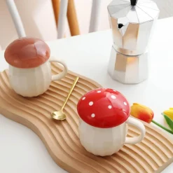 The Culinary Kit Küche & Esszimmer-Pilz-Kaffeetasse - Kreative Keramiktasse
