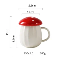 The Culinary Kit Küche & Esszimmer-Pilz-Kaffeetasse - Kreative Keramiktasse