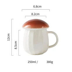 The Culinary Kit Küche & Esszimmer-Pilz-Kaffeetasse - Kreative Keramiktasse